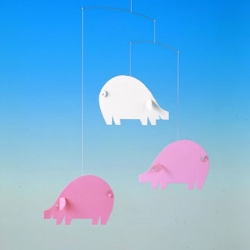 98R/ Piggy Mobile, pink/light blue